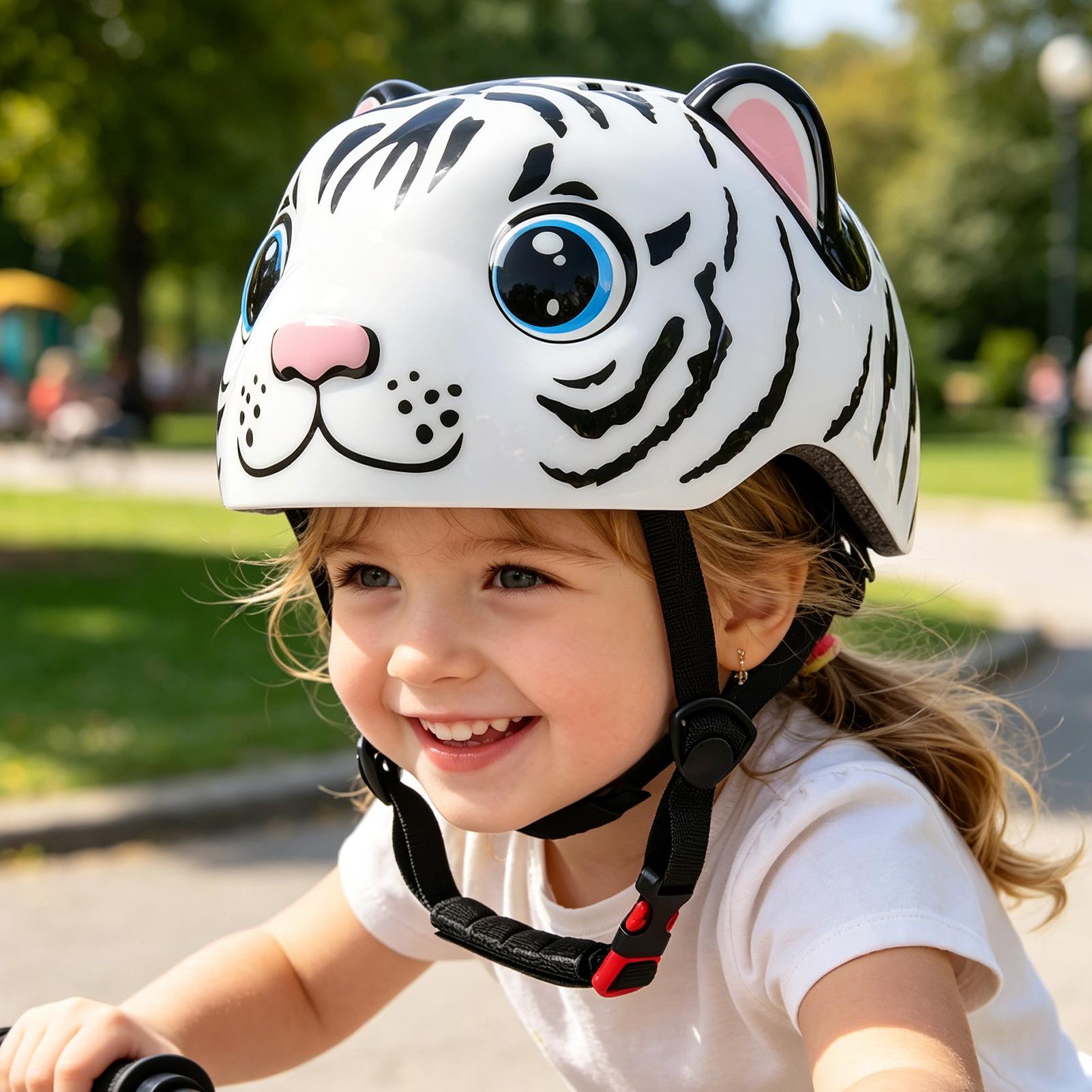 Commute Cycling Helmet - Çocuklar için kask kaplan desenli ayarlanabilir