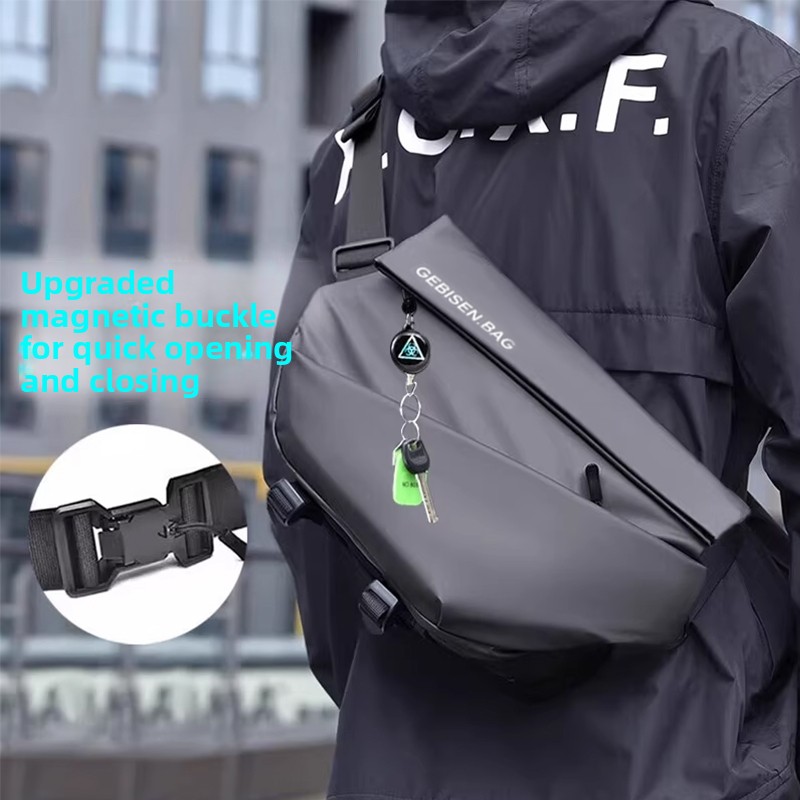 Cycling To Commute - Manyetik Tokalı Erkekler İçin Çapraz Askılı