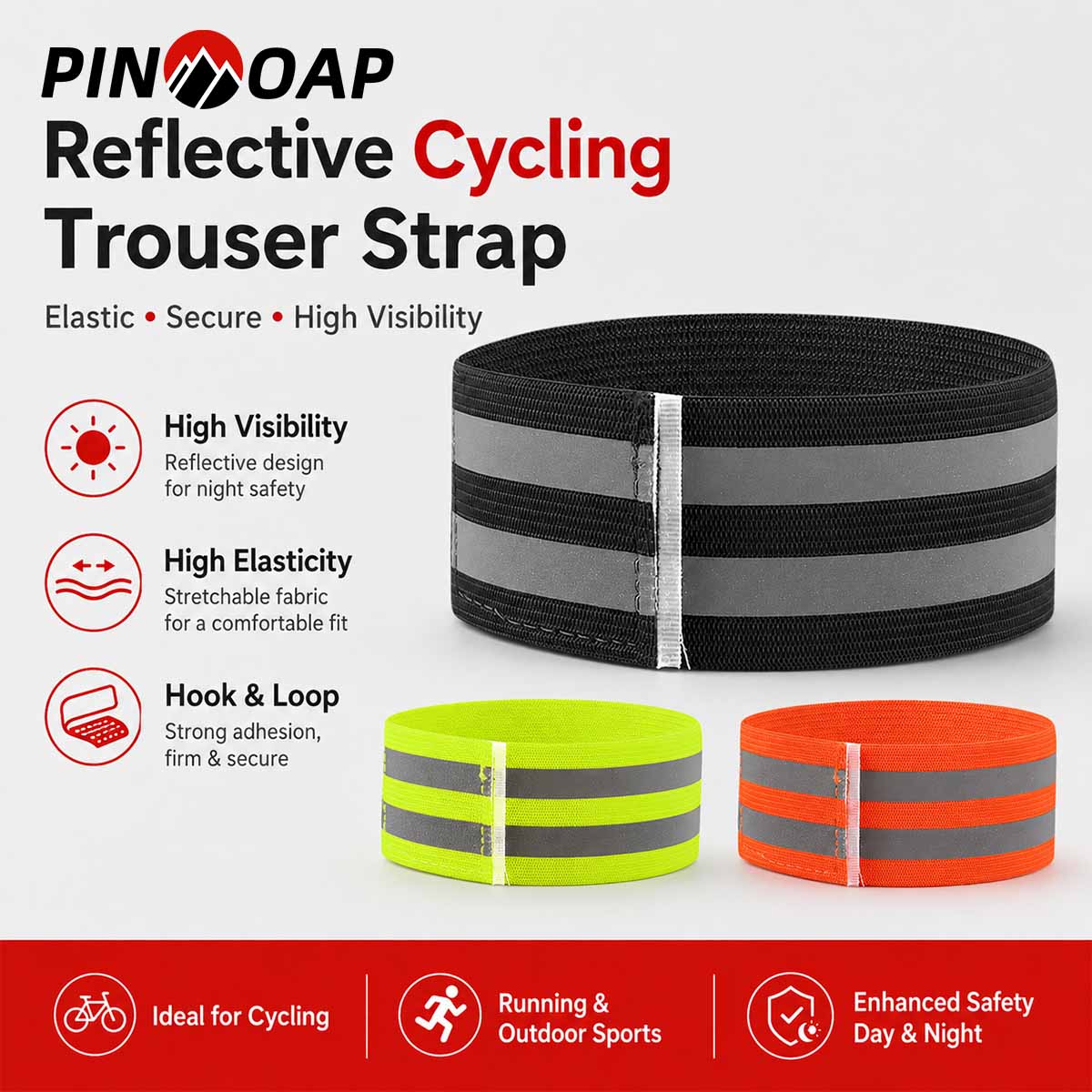 Cycling Commute Pants - PINMOAP 1/2PCS Bisiklet Pantolonu Bacak Bandı